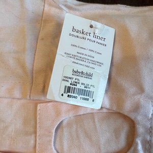 Restoration Hardware 100367 doublure pour panier baby basket and liner pink line